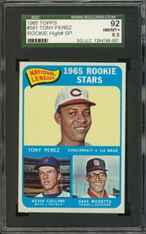 1965 Topps #581 Tony Perez Rookie Card – SGC 92 NM/MT+ 8.5